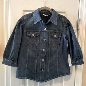 NWT Chico’s Denim Jacket Size 1